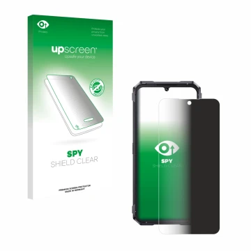 Front side of a product packaging with the brand logo upscreen. Next to it is the device Cubot King Kong 11 shown with the cor