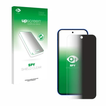 Front side of a product packaging with the brand logo upscreen. Next to it is the device Google Pixel 10 shown with the corres