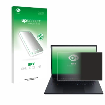 Front side of a product packaging with the brand logo upscreen. Next to it is the device Razer Blade 18 2025 shown with the co