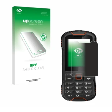 Front side of a product packaging with the brand logo upscreen. Next to it is the device Gigaset GLX8 shown with the correspon