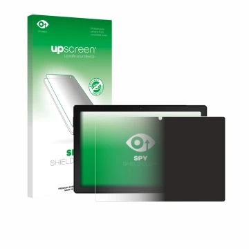 Front side of a product packaging with the brand logo upscreen. Next to it is the device MUISOO A10 10.1