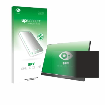 Front side of a product packaging with the brand logo upscreen. Next to it is the device Arzopa ‎60HZ/A1 15.6