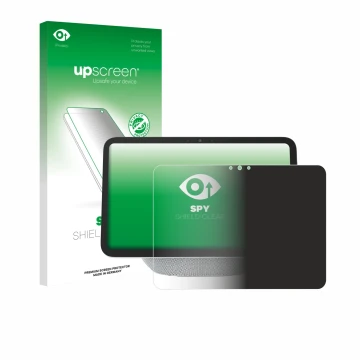 Front side of a product packaging with the brand logo upscreen. Next to it is the device Amazon Echo Show 11 2025 shown with t