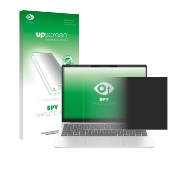 Front side of a product packaging with the brand logo upscreen. Next to it is the device HP OmniBook 7 Aero 13 shown with the 