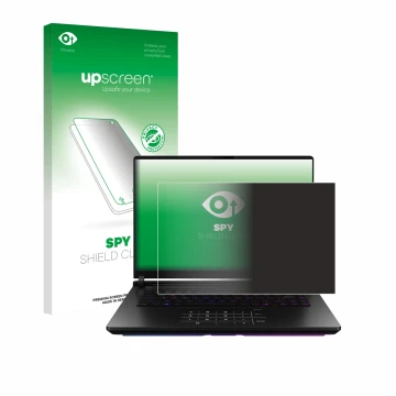 Front side of a product packaging with the brand logo upscreen. Next to it is the device ASUS ROG Strix SCAR 18 2025 shown wit