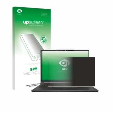 Front side of a product packaging with the brand logo upscreen. Next to it is the device MSI Stealth A16 AI+ shown with the co