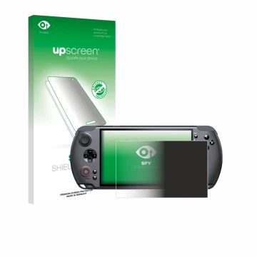 Front side of a product packaging with the brand logo upscreen. Next to it is the device GPD Win 5 shown with the correspondin