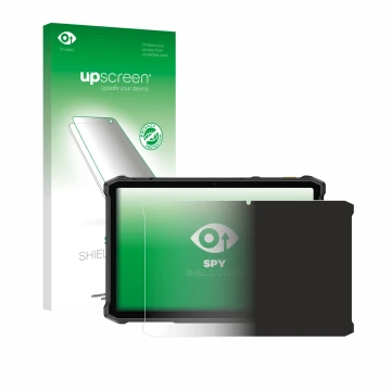 Front side of a product packaging with the brand logo upscreen. Next to it is the device Ulefone Armor Pad 5 Pro shown with th