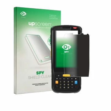 Front side of a product packaging with the brand logo upscreen. Next to it is the device Newland MT65 Beluga V shown with the 