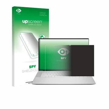 Front side of a product packaging with the brand logo upscreen. Next to it is the device Dell 16 Premium Laptop shown with the