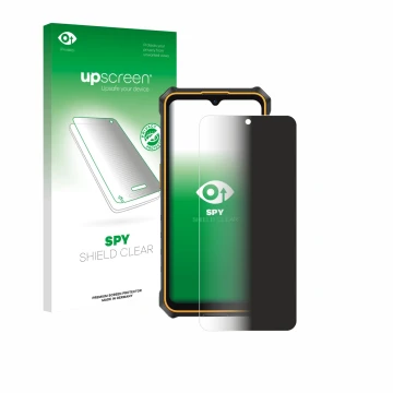 Front side of a product packaging with the brand logo upscreen. Next to it is the device Ulefone RugKing 3 Pro shown with the 