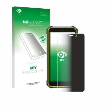 Front side of a product packaging with the brand logo upscreen. Next to it is the device Ulefone RugKing 2 Pro shown with the 