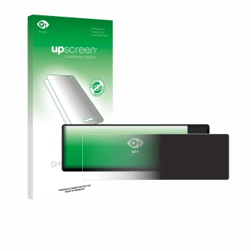 Front side of a product packaging with the brand logo upscreen. Next to it is the device Corsair Xeneon Edge 14.5