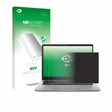 Front side of a product packaging with the brand logo upscreen. Next to it is the device ASUS ExpertBook P3 G2 shown with the 