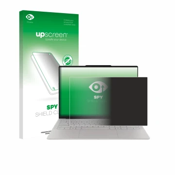 Front side of a product packaging with the brand logo upscreen. Next to it is the device Lenovo Yoga Slim 7i Ultra Gen 11 Aura