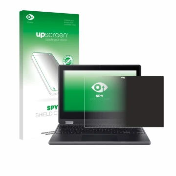Front side of a product packaging with the brand logo upscreen. Next to it is the device Acer Chromebook Spin 511 R757TN shown