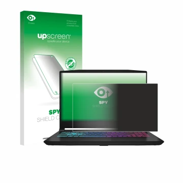 Front side of a product packaging with the brand logo upscreen. Next to it is the device MSI Katana 15 HX B14 shown with the c