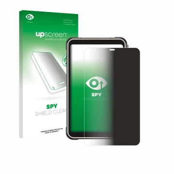 Front side of a product packaging with the brand logo upscreen. Next to it is the device Ulefone RugKing Pad Pro shown with th