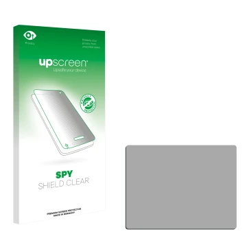 Front side of a product packaging with the brand logo upscreen. Next to it is the corresponding screen protector.