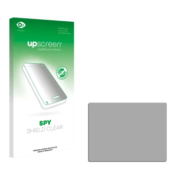Front side of a product packaging with the brand logo upscreen. Next to it is the corresponding screen protector.