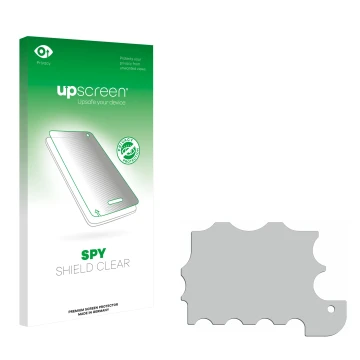 Front side of a product packaging with the brand logo upscreen. Next to it is the corresponding screen protector.