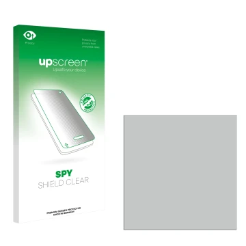 Front side of a product packaging with the brand logo upscreen. Next to it is the corresponding screen protector.