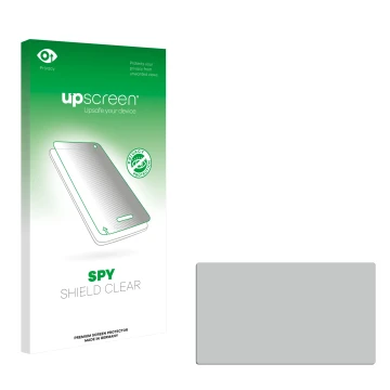 Front side of a product packaging with the brand logo upscreen. Next to it is the corresponding screen protector.