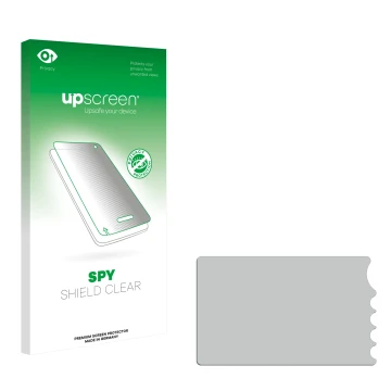 Front side of a product packaging with the brand logo upscreen. Next to it is the corresponding screen protector.