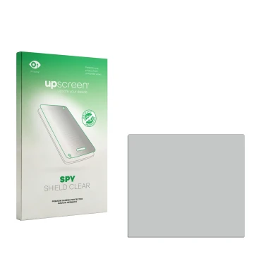 Front side of a product packaging with the brand logo upscreen. Next to it is the corresponding screen protector.