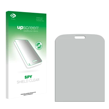 Front side of a product packaging with the brand logo upscreen. Next to it is the corresponding screen protector.