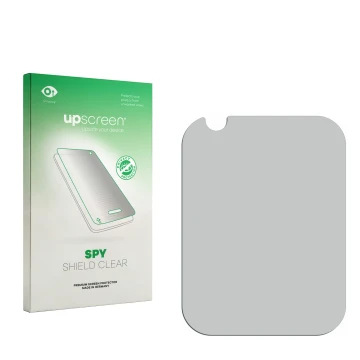 Front side of a product packaging with the brand logo upscreen. Next to it is the corresponding screen protector.