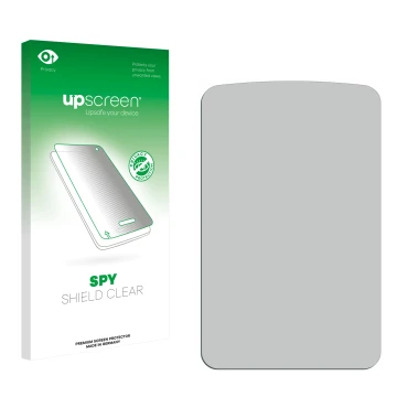 Front side of a product packaging with the brand logo upscreen. Next to it is the corresponding screen protector.