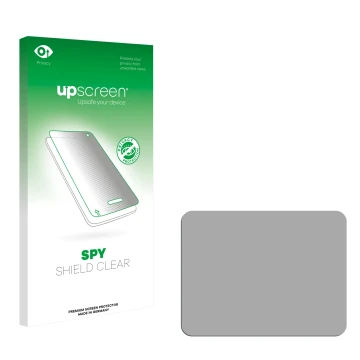 Front side of a product packaging with the brand logo upscreen. Next to it is the corresponding screen protector.