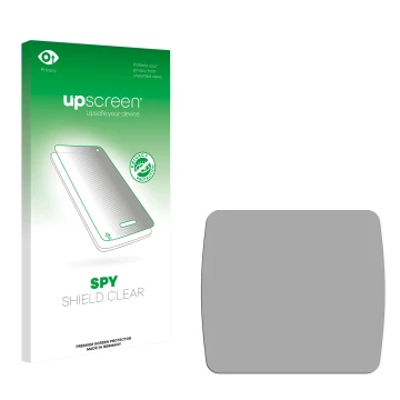 Front side of a product packaging with the brand logo upscreen. Next to it is the corresponding screen protector.