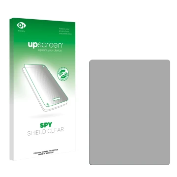 Front side of a product packaging with the brand logo upscreen. Next to it is the corresponding screen protector.