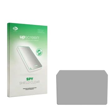 Front side of a product packaging with the brand logo upscreen. Next to it is the corresponding screen protector.