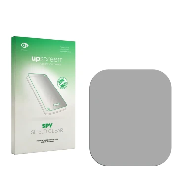 Front side of a product packaging with the brand logo upscreen. Next to it is the corresponding screen protector.