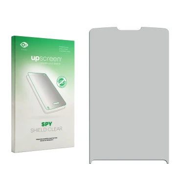 Front side of a product packaging with the brand logo upscreen. Next to it is the corresponding screen protector.
