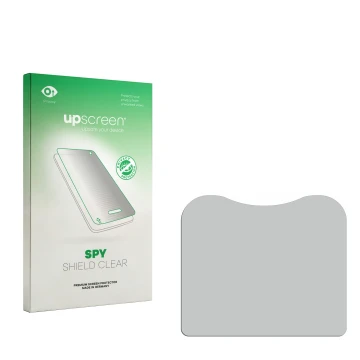 Front side of a product packaging with the brand logo upscreen. Next to it is the corresponding screen protector.