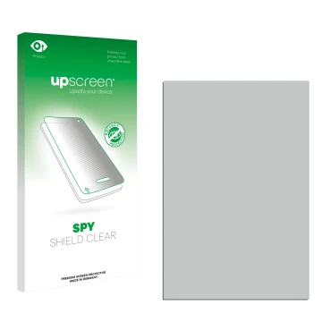Front side of a product packaging with the brand logo upscreen. Next to it is the corresponding screen protector.