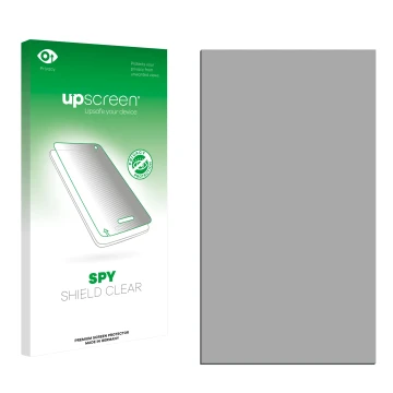 Front side of a product packaging with the brand logo upscreen. Next to it is the corresponding screen protector.