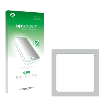 Front side of a product packaging with the brand logo upscreen. Next to it is the corresponding screen protector.