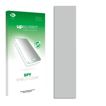 Front side of a product packaging with the brand logo upscreen. Next to it is the corresponding screen protector.