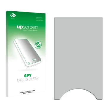Front side of a product packaging with the brand logo upscreen. Next to it is the corresponding screen protector.