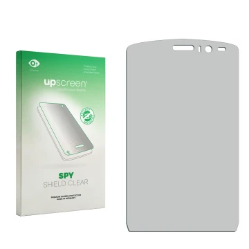 Front side of a product packaging with the brand logo upscreen. Next to it is the corresponding screen protector.