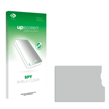 Front side of a product packaging with the brand logo upscreen. Next to it is the corresponding screen protector.