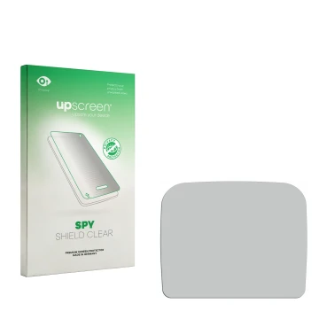 Front side of a product packaging with the brand logo upscreen. Next to it is the corresponding screen protector.