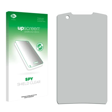 Front side of a product packaging with the brand logo upscreen. Next to it is the corresponding screen protector.