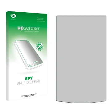 Front side of a product packaging with the brand logo upscreen. Next to it is the corresponding screen protector.