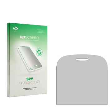 Front side of a product packaging with the brand logo upscreen. Next to it is the corresponding screen protector.